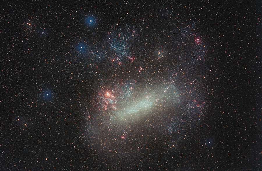 A nearby galaxy on a collision course with the Milky Way